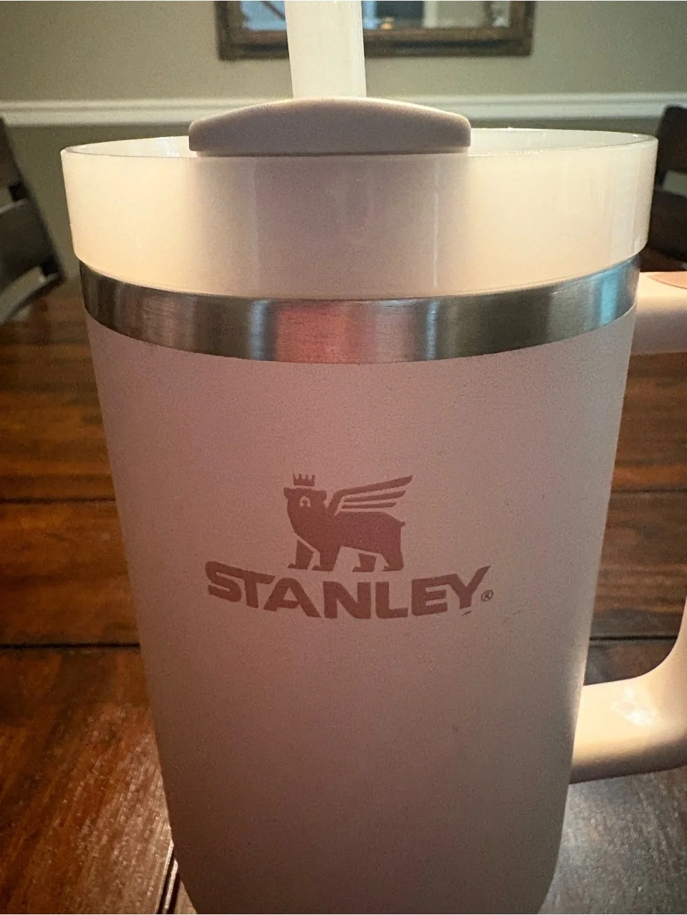 40oz Stanley pale pink tumbler cup